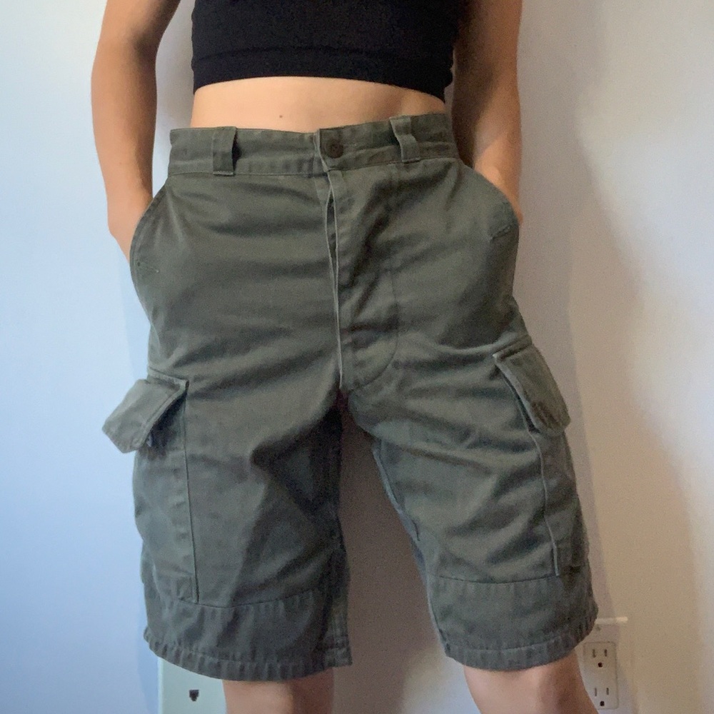 Green Cargo Shorts